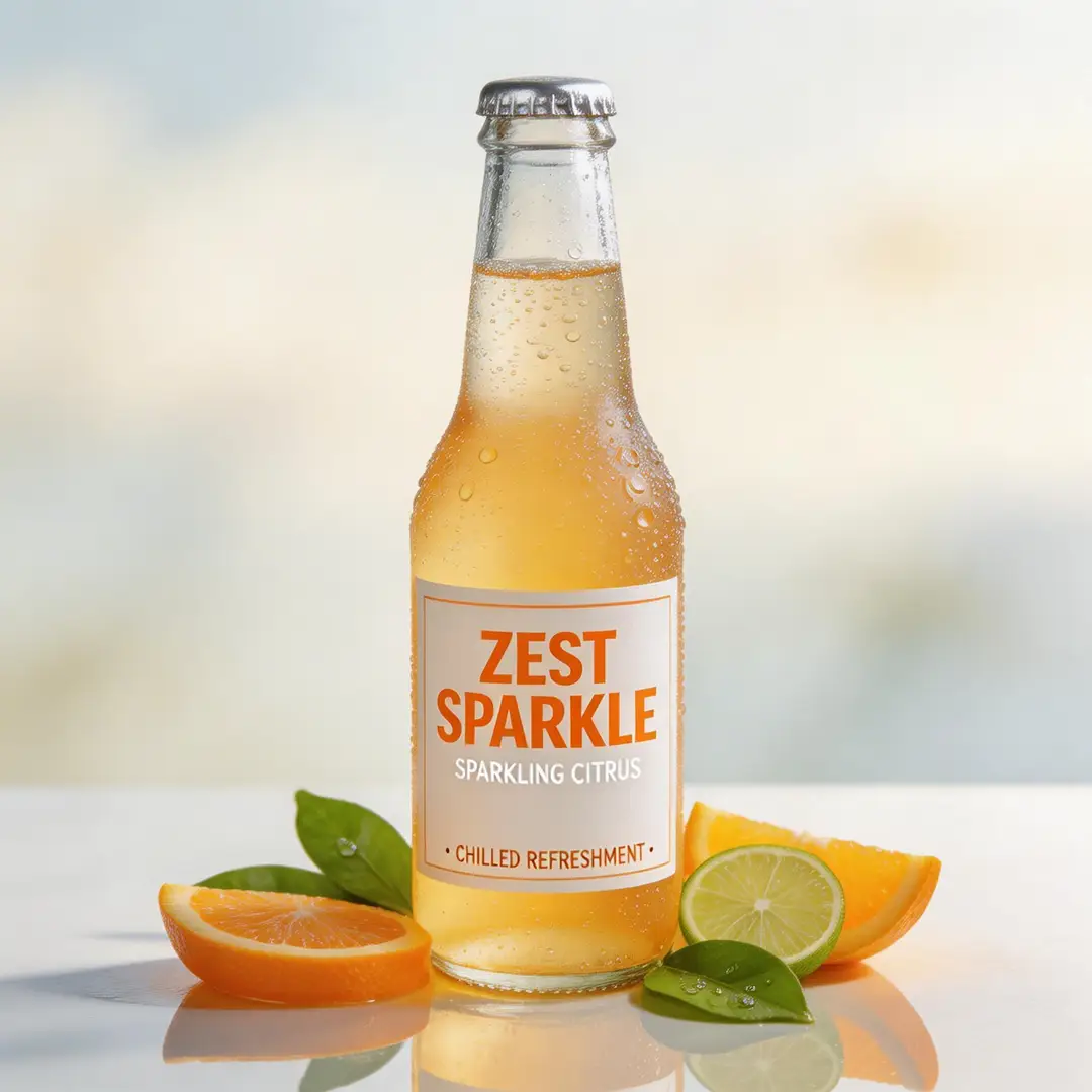 Un encuadre de campaña de bebidas con alto detalle que cuenta con iluminación pulida y una energía comercial intensa.